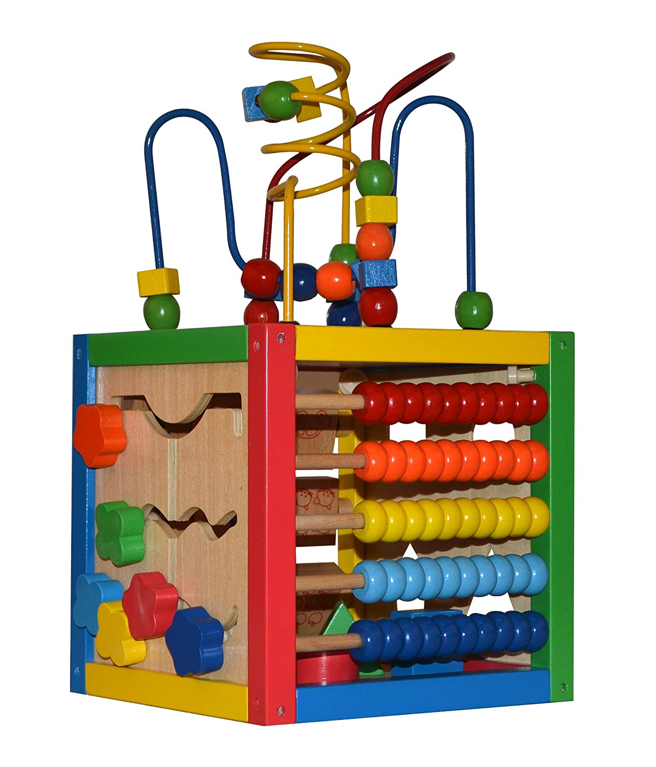 Activity Cube With Bead Maze - 5 in 1 Baby Activity Cube