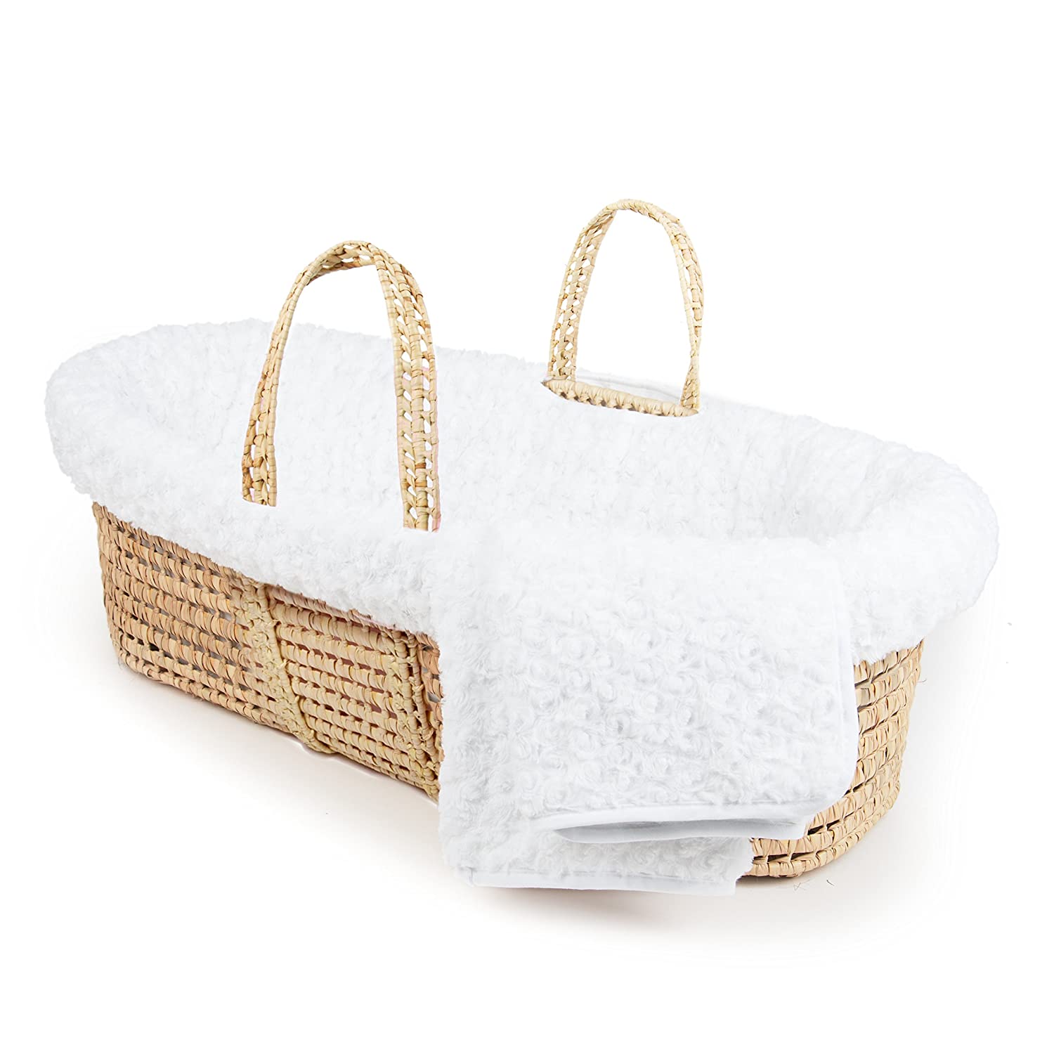 Tadpoles Twisted Fur Moses Basket and Bedding Set