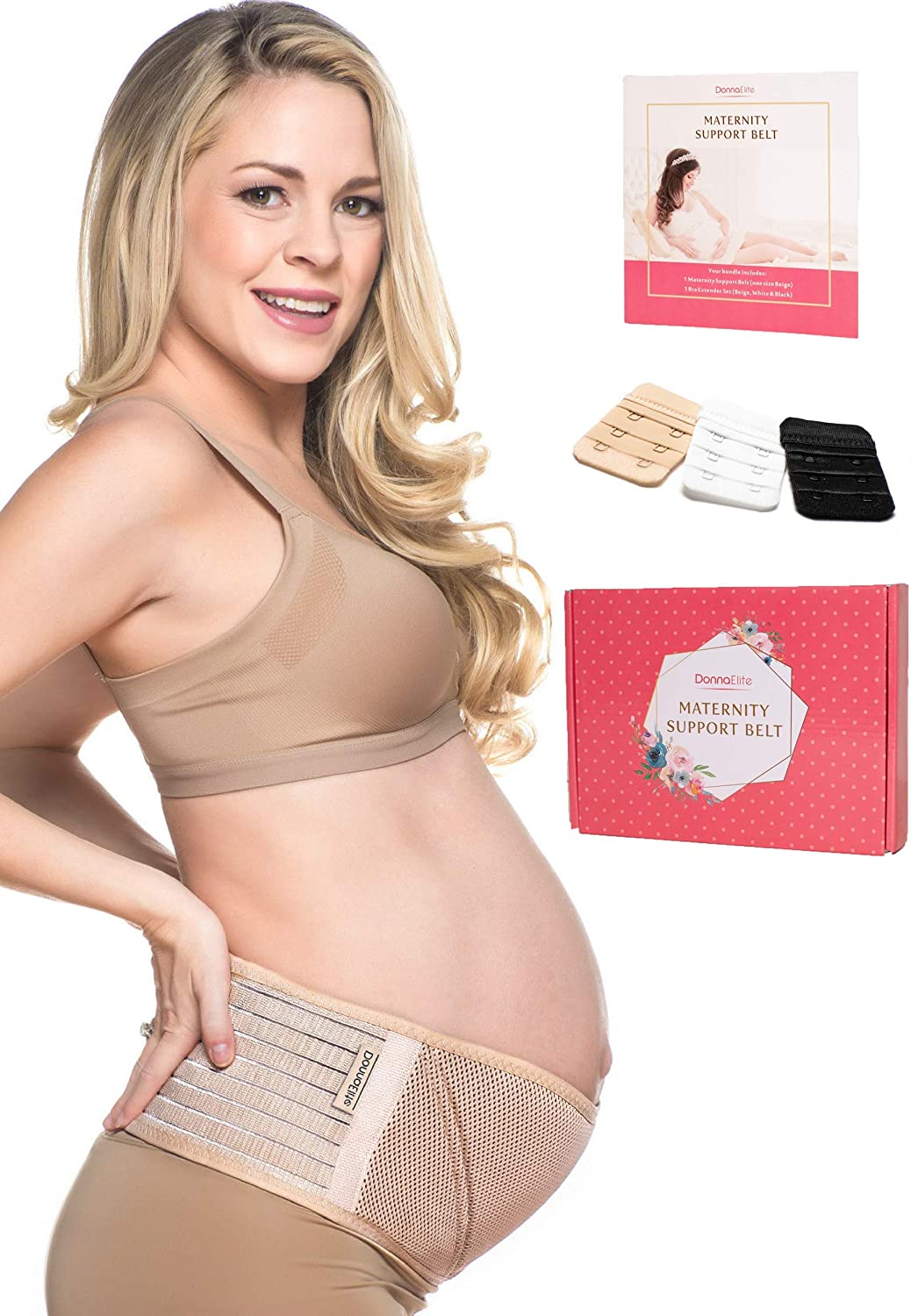 Maternity Belt | Breathable Belly Band for Pregnancy, Cotton Lining, No Rolling Down, Secure Fastener 