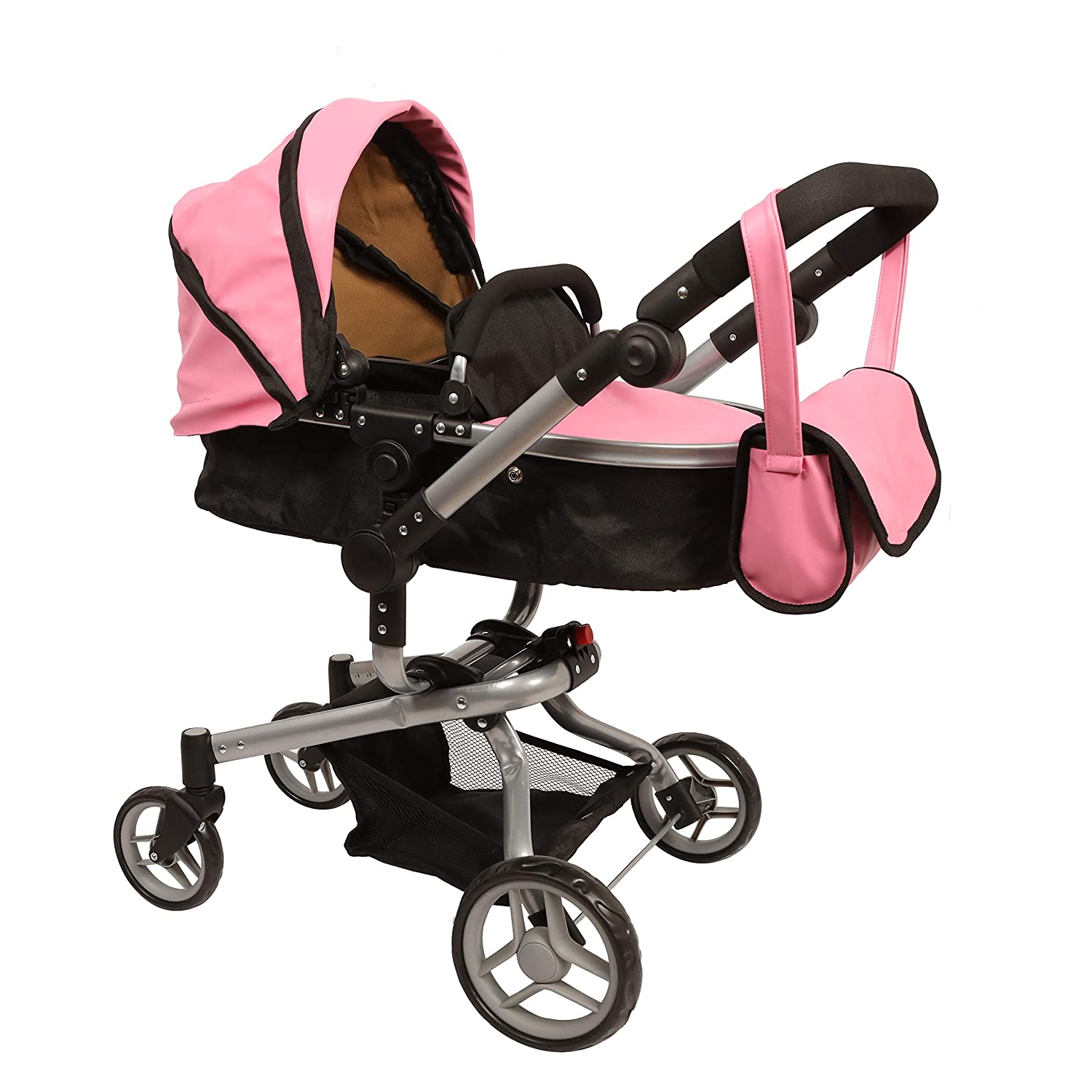 Mommy & me 2 in 1 Deluxe Leather doll stroller EXTRA TALL 32'' HIGH