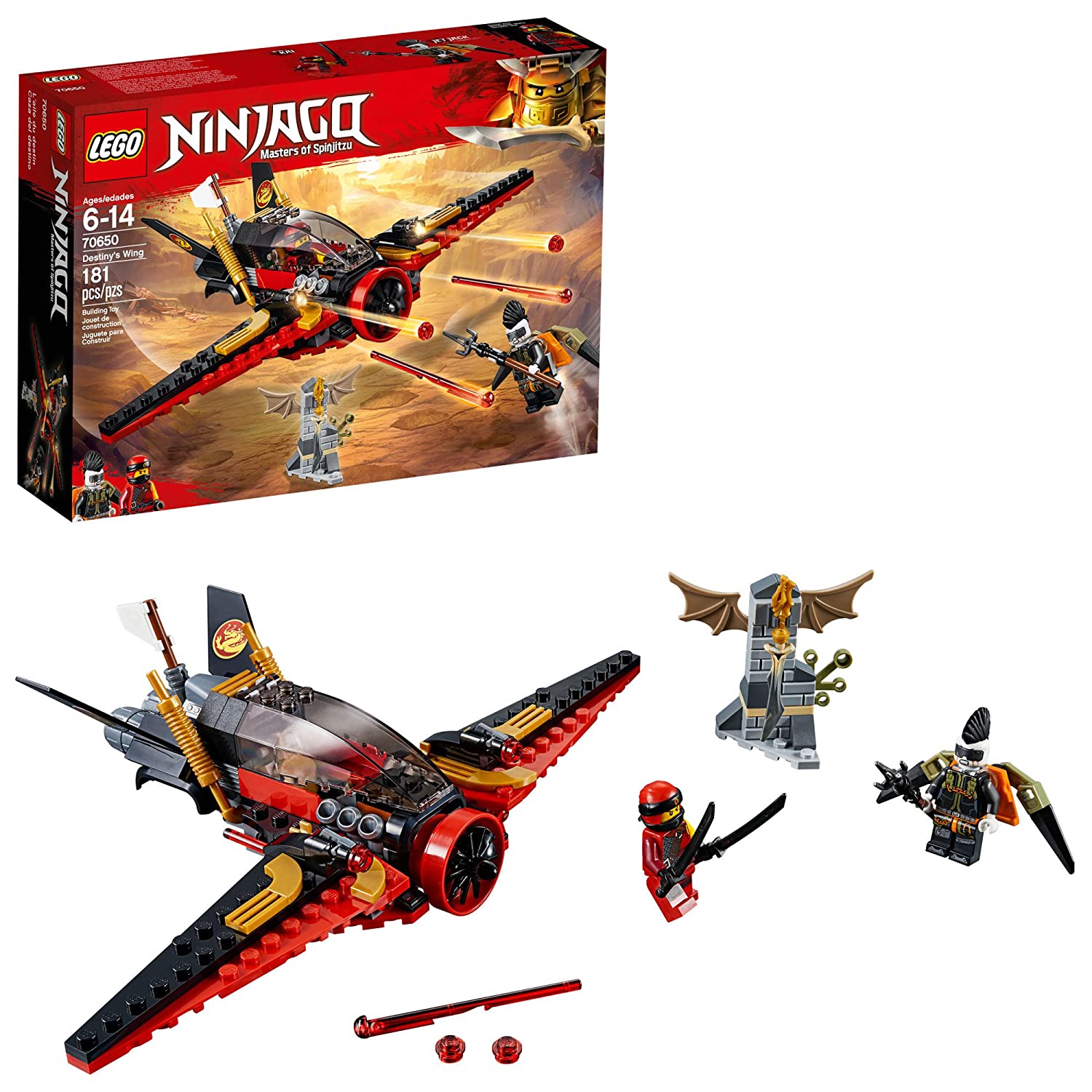 LEGO NINJAGO Masters of Spinjitzu: Destiny’s Wing 70650 Building Kit (181 Piece)