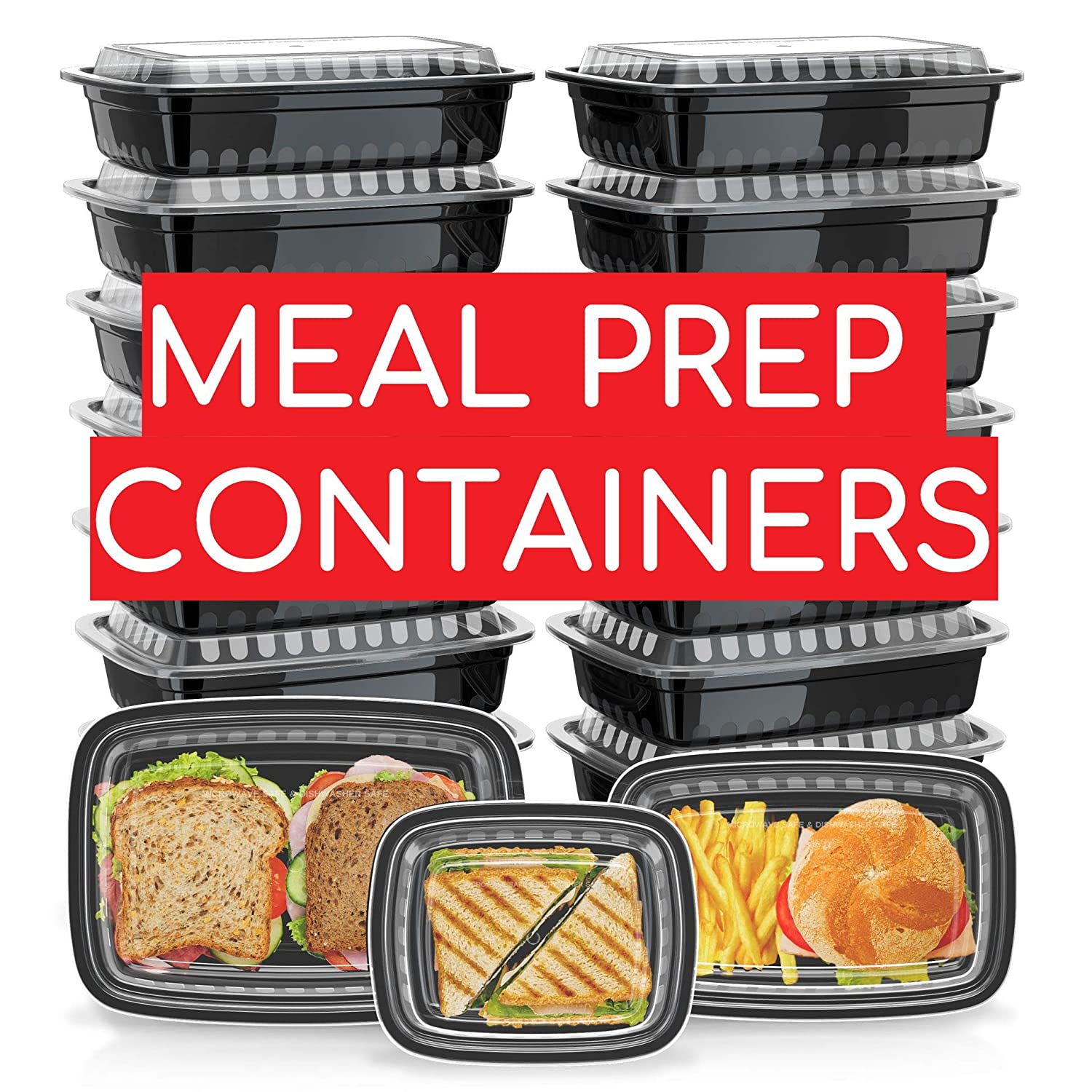 Green Label [21 Pack] Assorted Meal Prep Containers