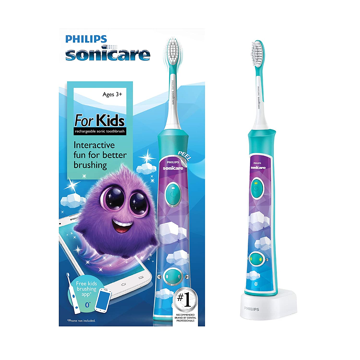 Philips Sonicare for Kids Bluetooth Connected Rechargeable Electric Toothbrush