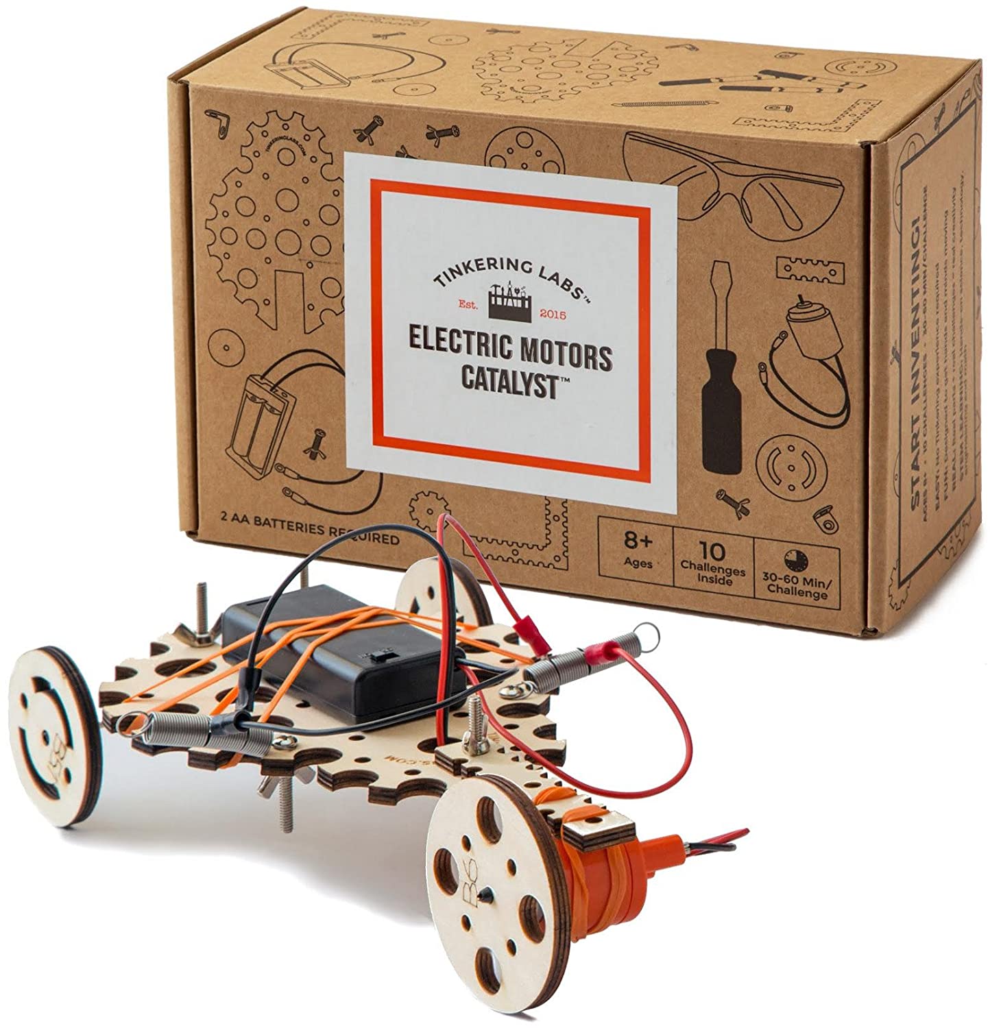 Tinkering Labs Electric Motors Catalyst, Robotics Stem Kit for Kids Age 8-12