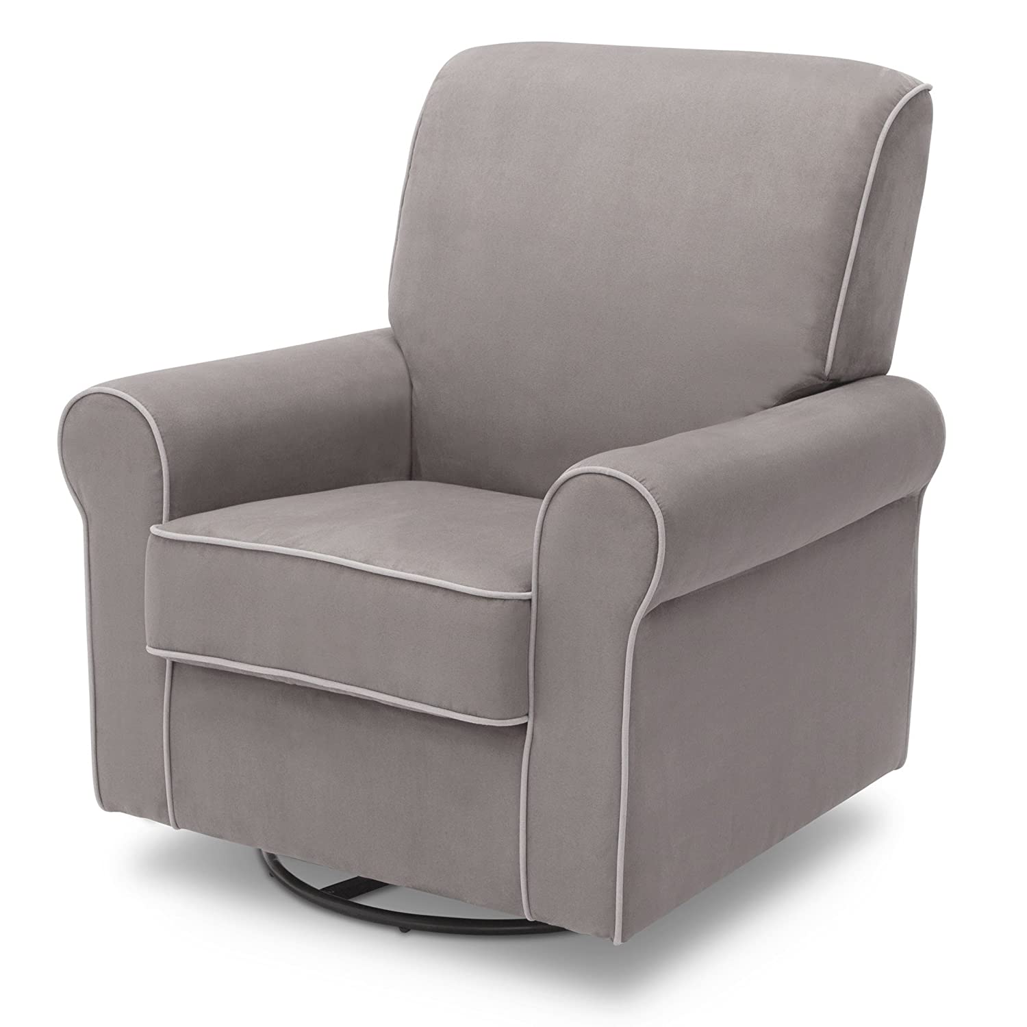 Delta Children Rowen Glider Swivel Rocker Chair, Dove Grey