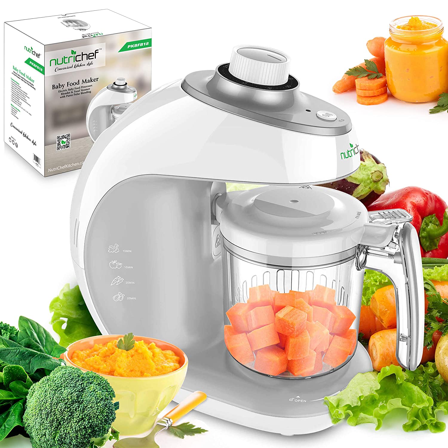 Digital Baby Food Maker Machine - 2-in-1 Steamer Cooker and Puree Blender Food Processor