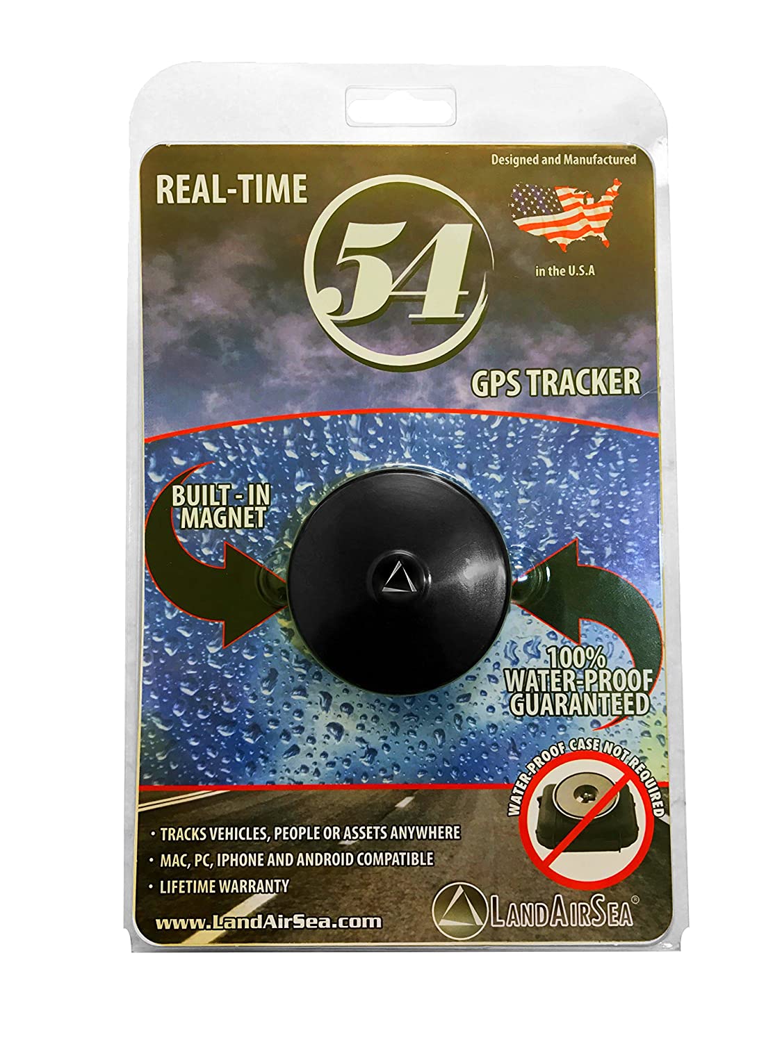 LandAirSea 54 Waterproof Magnet Mount Real Time 4G LTE GPS Tracker for Vehicle, Personal and Asset Tracking