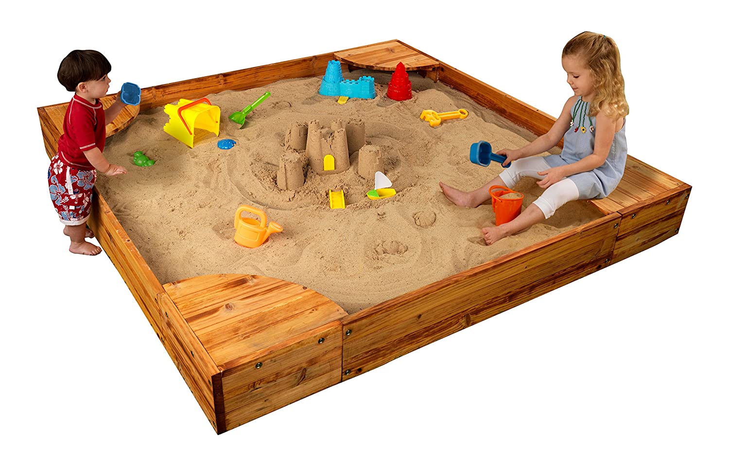 KidKraft Backyard Sandbox - Honey