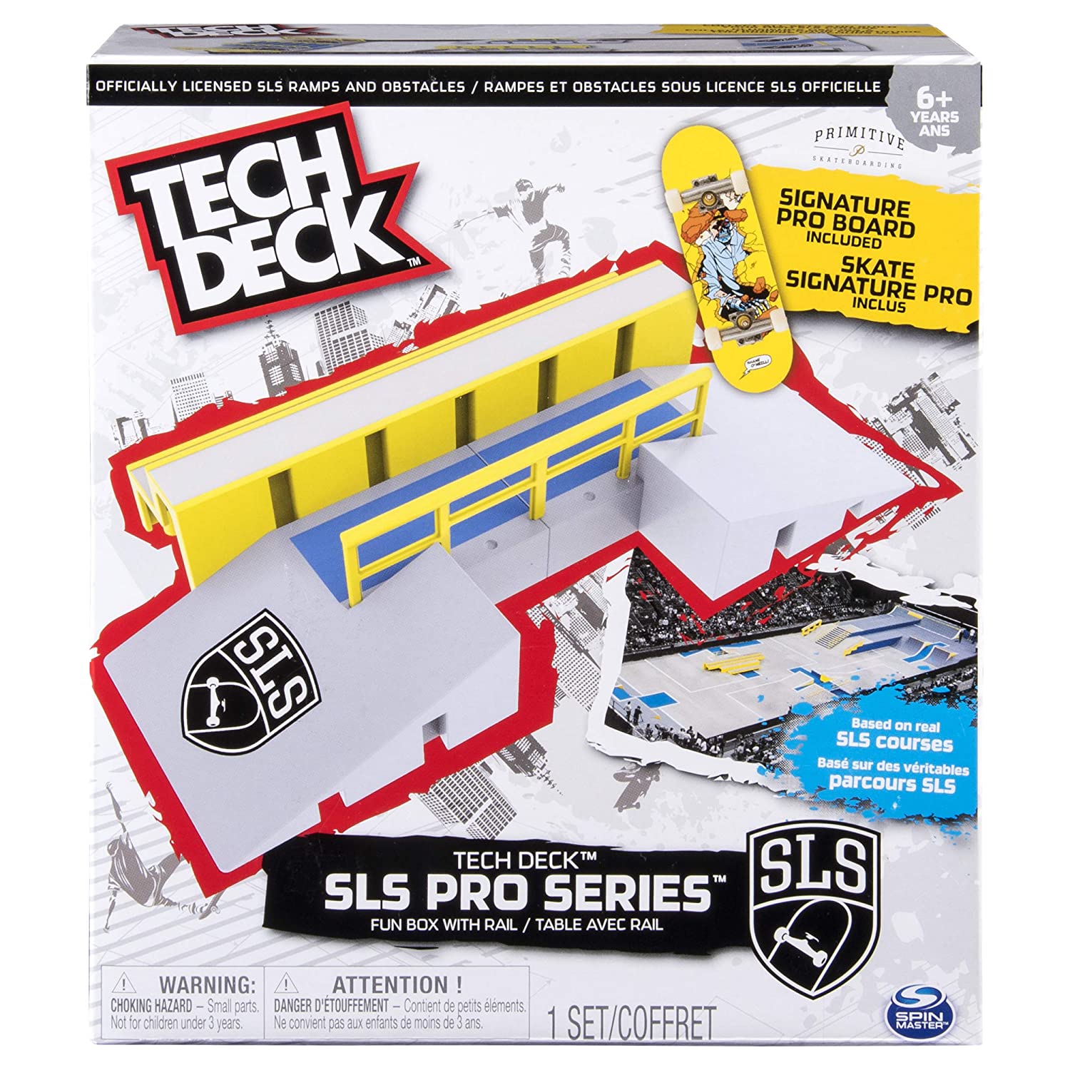 TECH DECK – SLS Pro Series Skate Park - Fun Box with Rail and Signature Pro Board