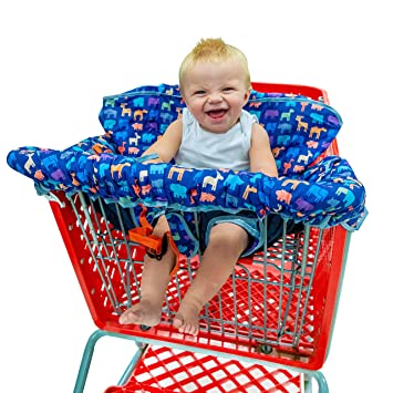 Busy Bambino 2-in-1 Shopping Cart Cover | High Chair Cover for Baby | Now in a beautiful animal print!