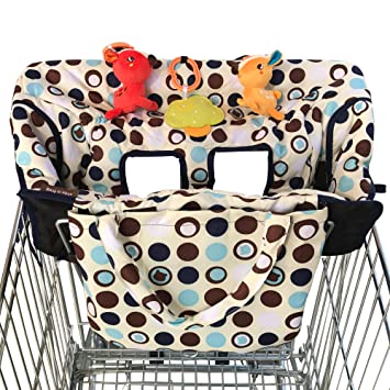 Crocnfrog 2-in-1 Shopping Cart Cover High Chair Cover for Baby Medium Size