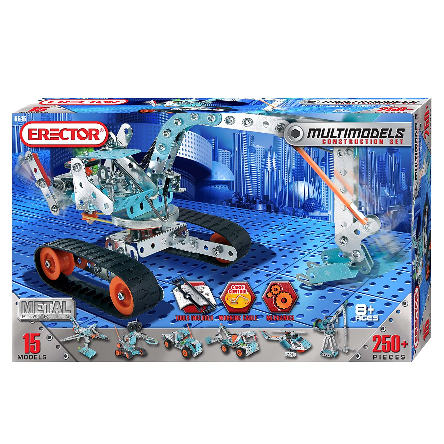 Meccano-Erector - Multimodel -15 Model Set ( 250+pieces)