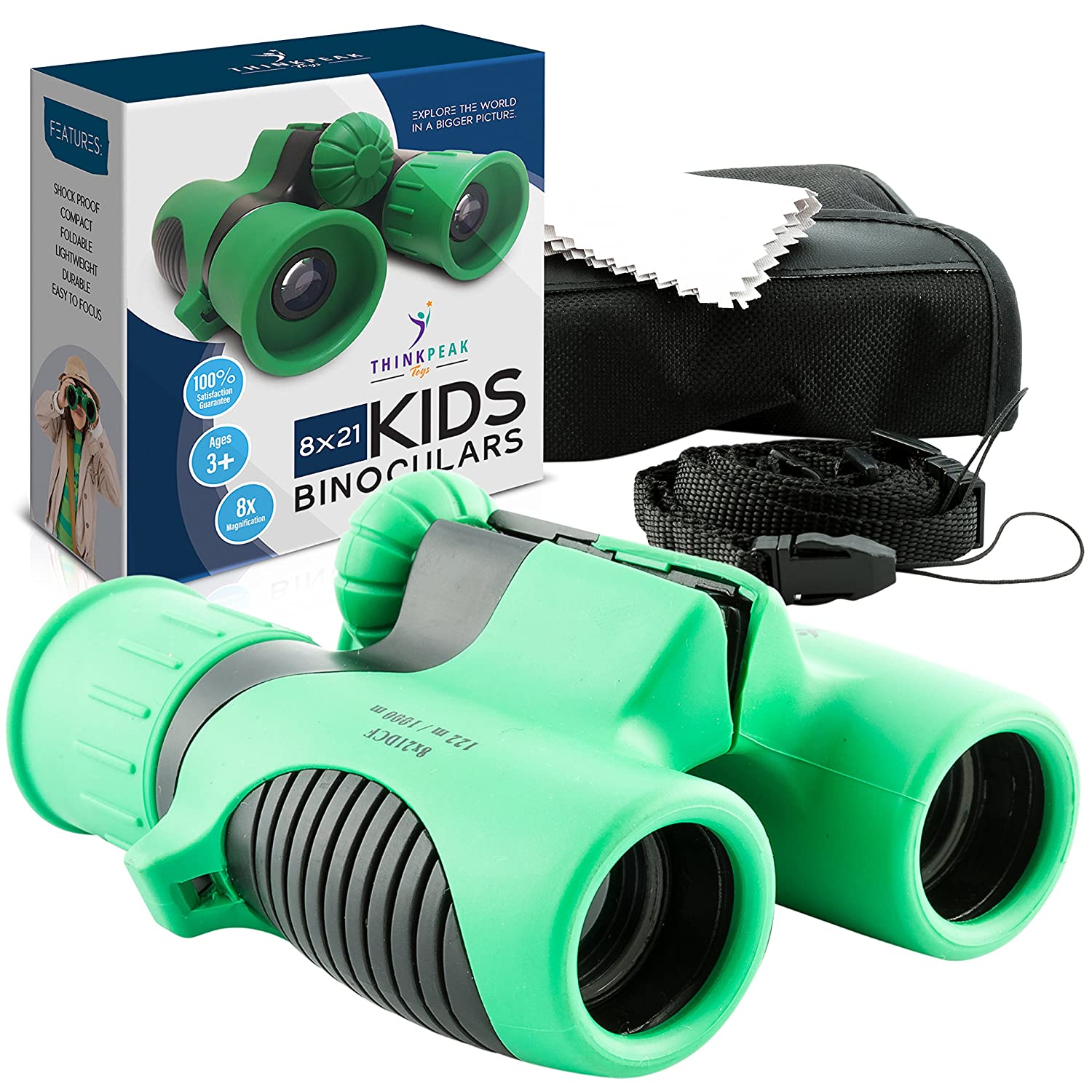 Binoculars for Kids High Resolution 8x21 - Compact High Power Kids Binoculars for Bird Watching, Hiking, Hunting, Outdoor Games, Spy & Camping Gear