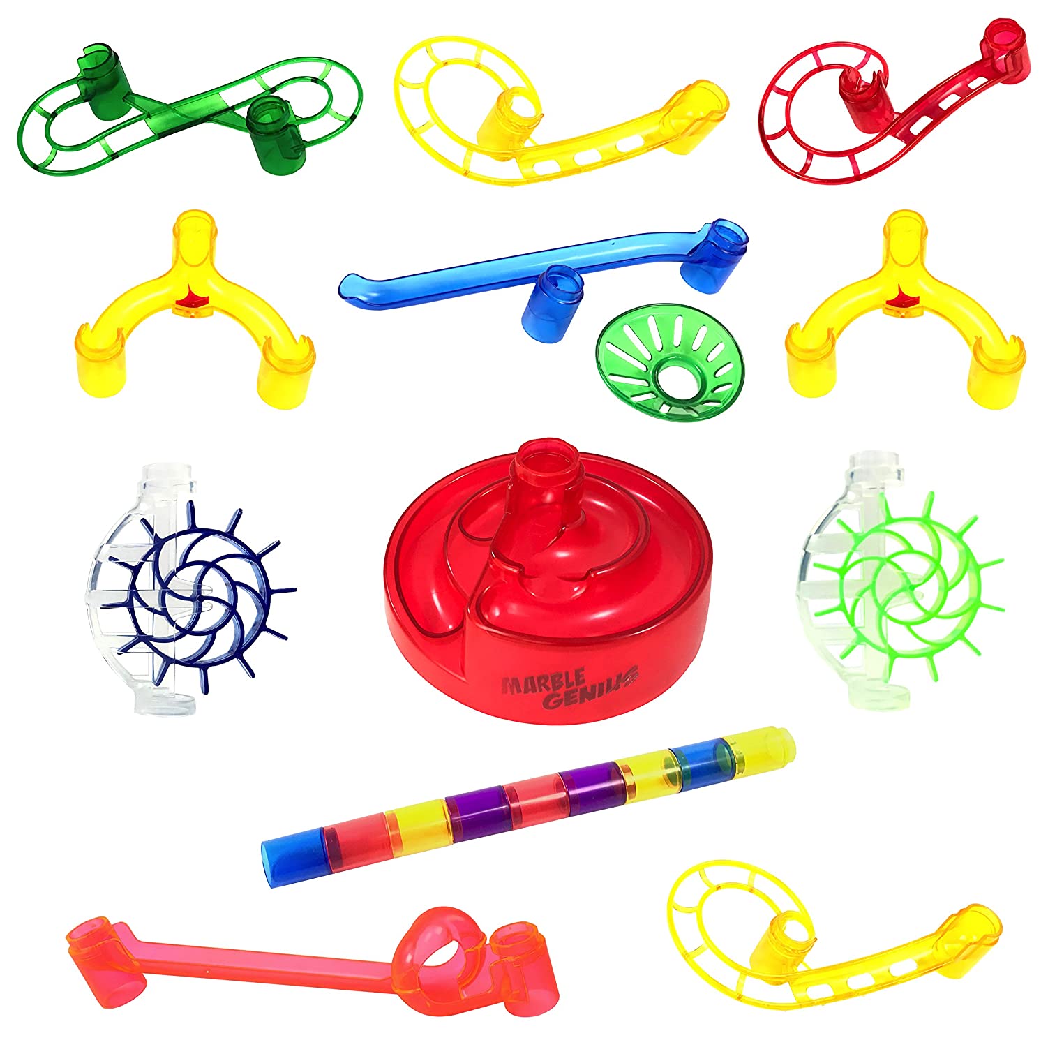 Marble Genius Booster Set (Add-On Set - 20 Marbulous Marble Run Toy Pieces)