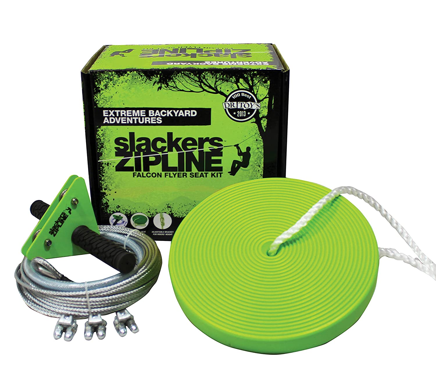 Slackers 40’ Zipline Falcon Series Kit with Seat