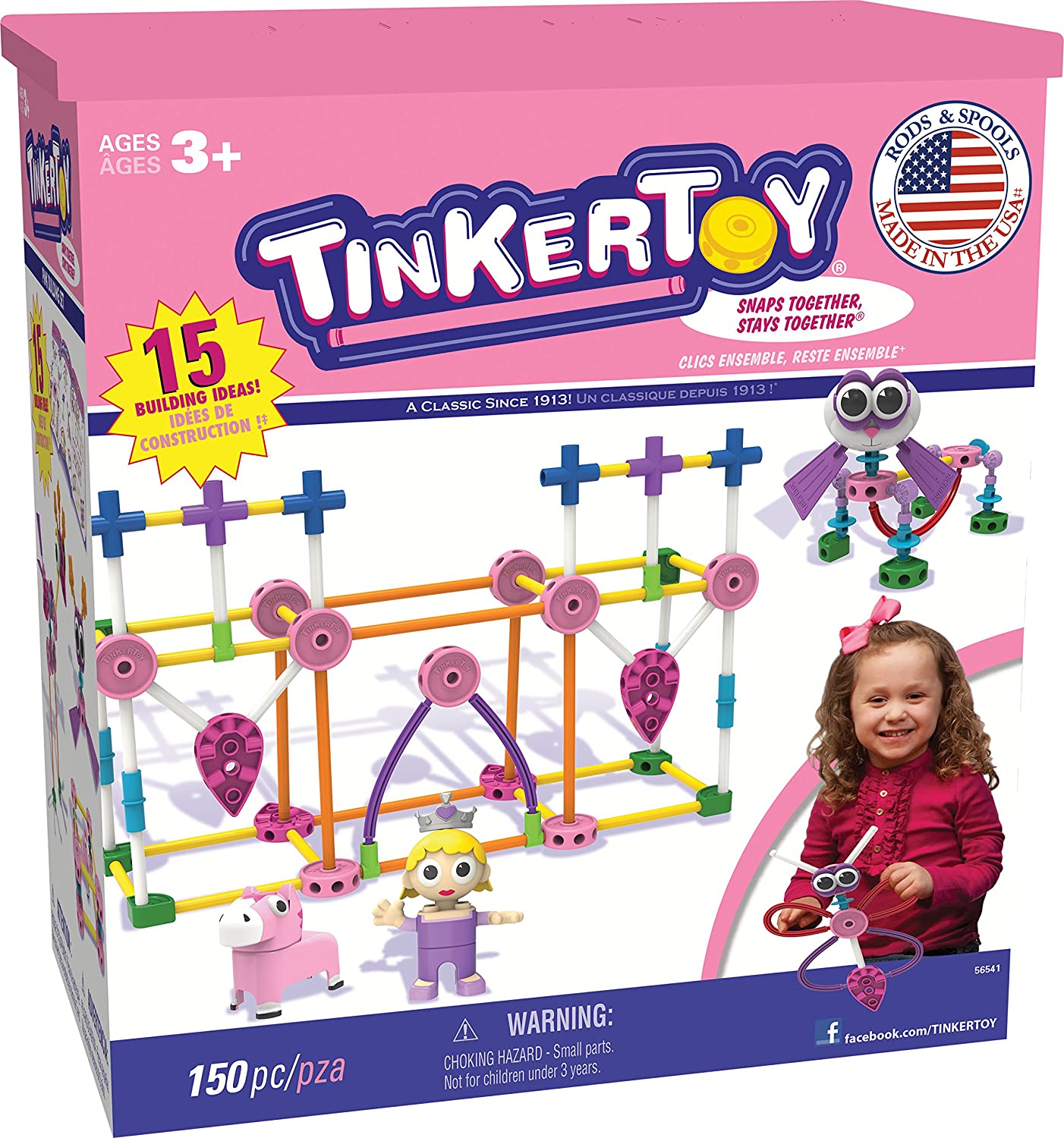 Tinkertoy Pink Building Set