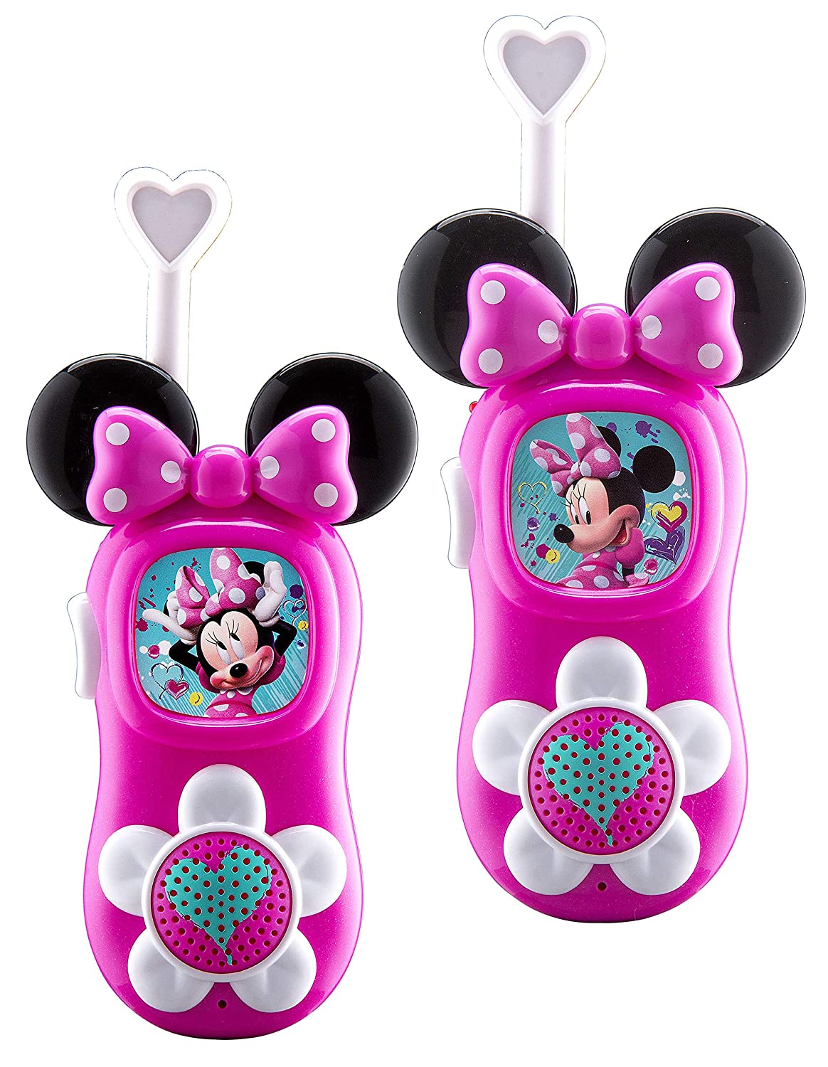 KIDdesigns 220 Minnie Mouse FRS Walkie Talkies for Kids Long Range Static Free