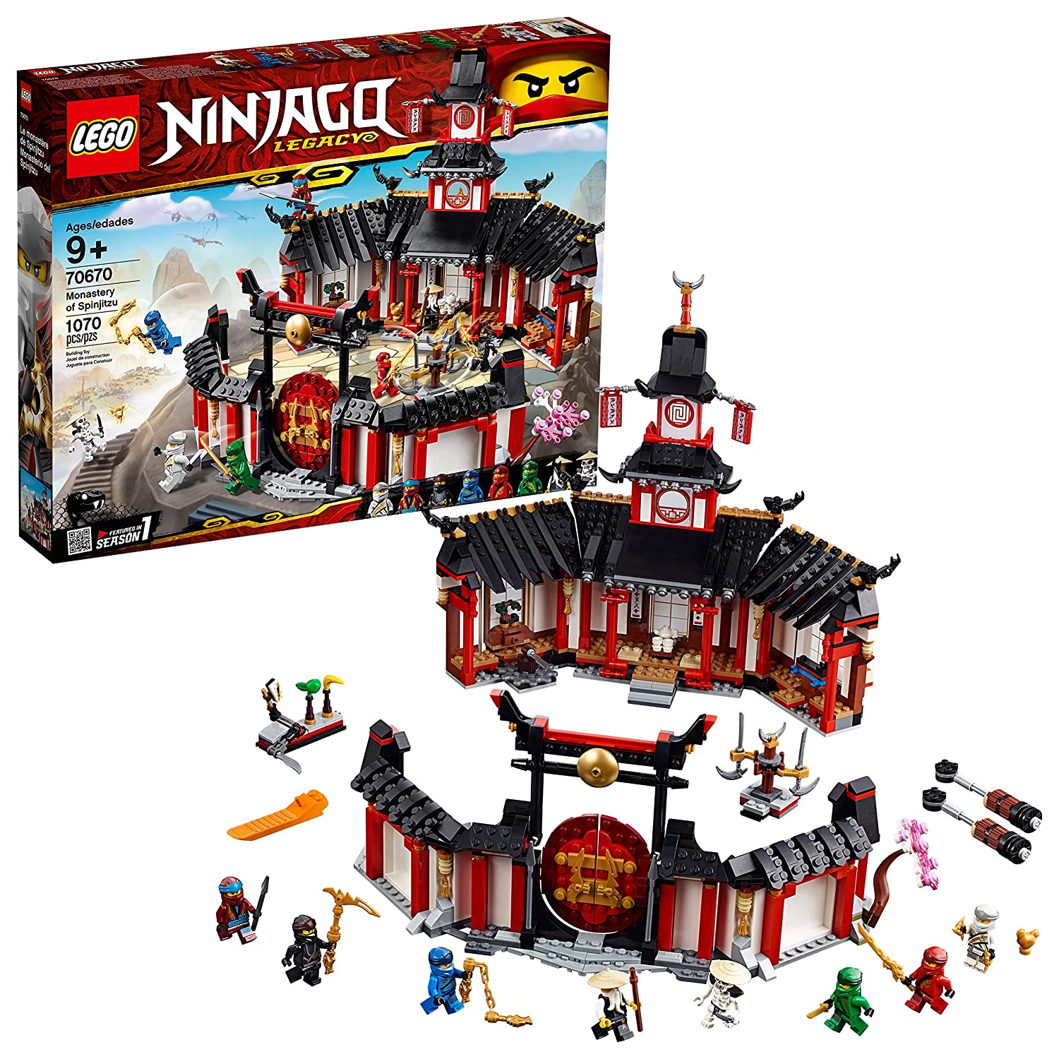 LEGO NINJAGO Legacy Monastery of Spinjitzu 70670 Building Kit, New 2019 (1070 Pieces)