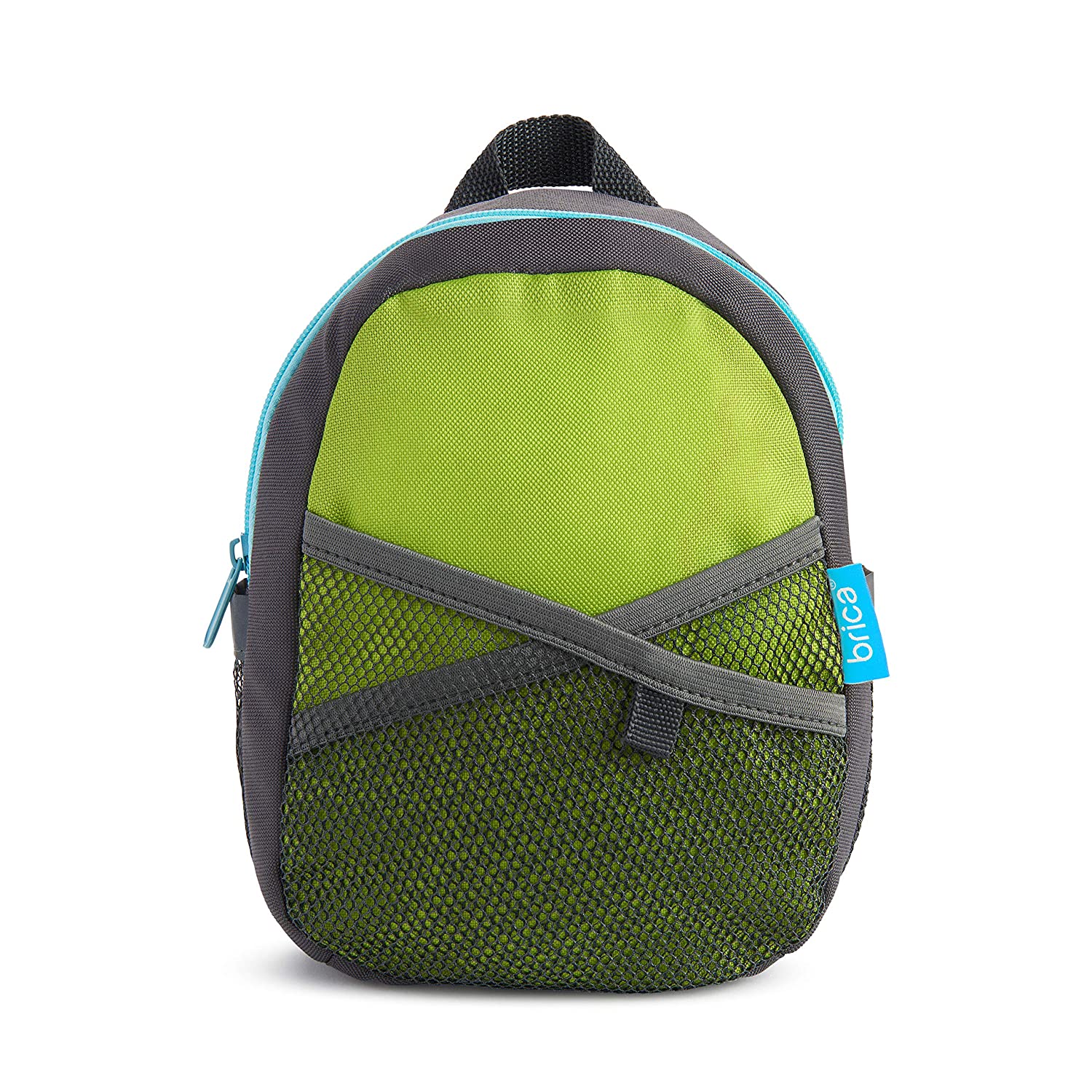 Munchkin Brica by-My-Side Safety Harness Backpack, Green/Grey