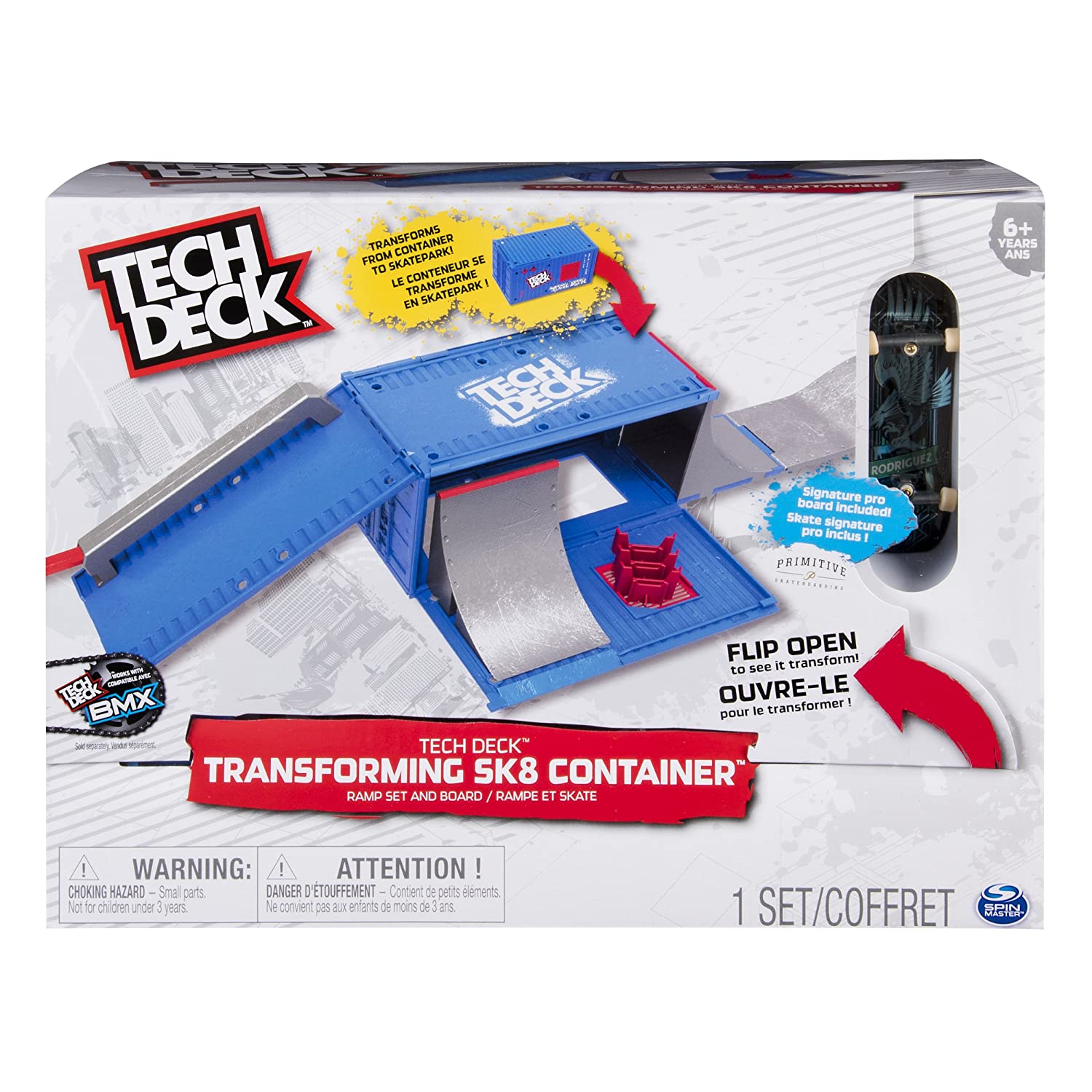 TECH DECK - Transforming SK8 Container with Ramp Set and Skateboard