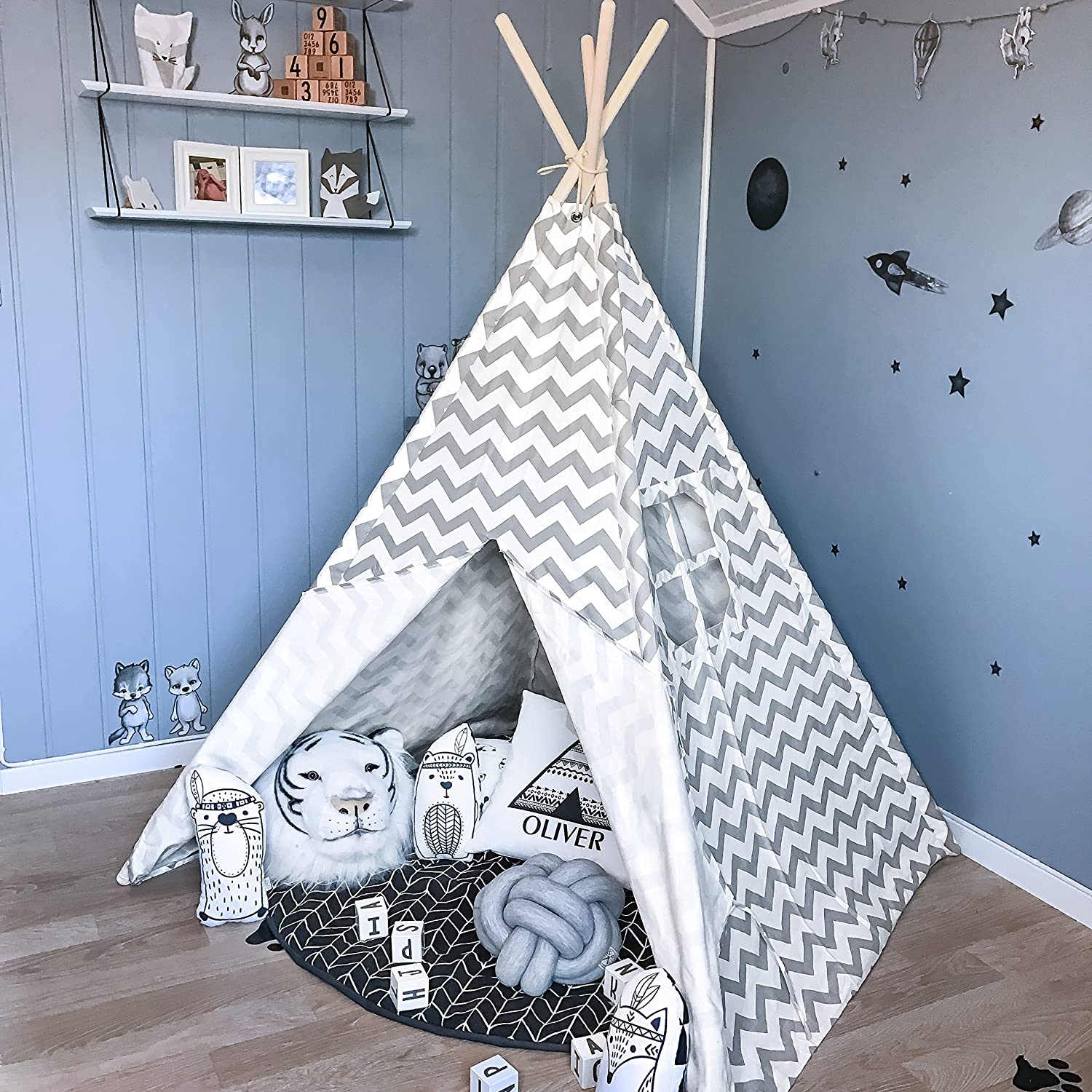 Tiny Land Teepee Tent for Kids Play Tent for Boy Girl Indoor & Outdoor