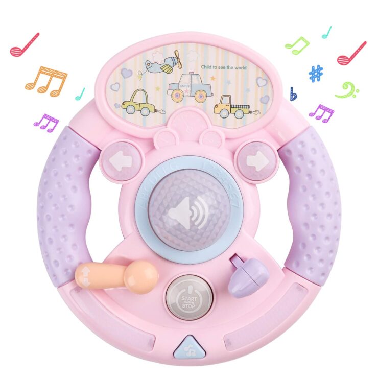 M SANMERSEN Baby Musical Toys, Steering Wheel Toys for Baby Toddlers