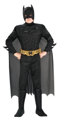 Batman Dark Knight Rises Child's Deluxe Muscle Chest Batman Costume with Mask