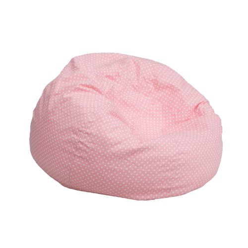 Flash Furniture Small Light Pink Dot Kids Bean Bag Chair