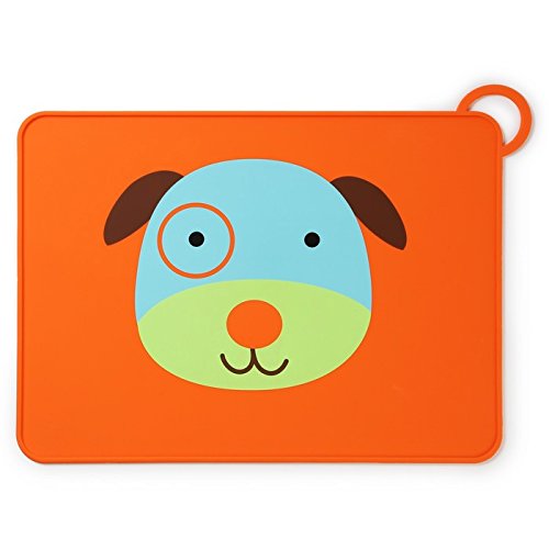 Skip Hop Zoo Fold and Go Silicone Placemat, Darby Dog