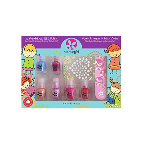 Suncoat Product Inc. Non Toxic Peelable Children's Nail Polish Set, Mini Mani