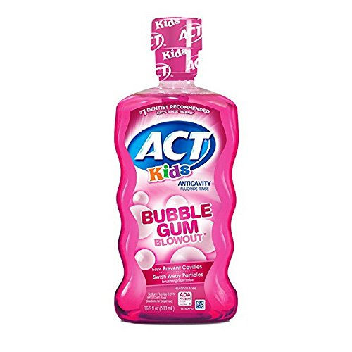ACT Kids Anticavity Fluoride Mouthwash, Bubble Gum Blow Out 