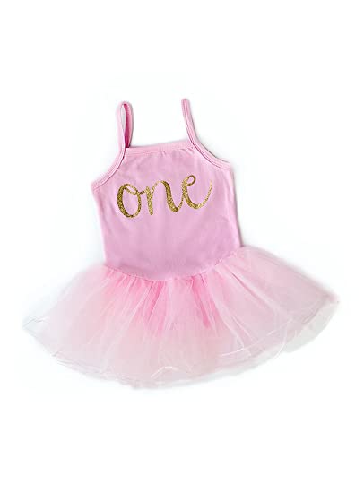 Baby Girl First Birthday Outfit, Sparkly Gold one Tutu Dress, Perfect for Baby’s First Birthday