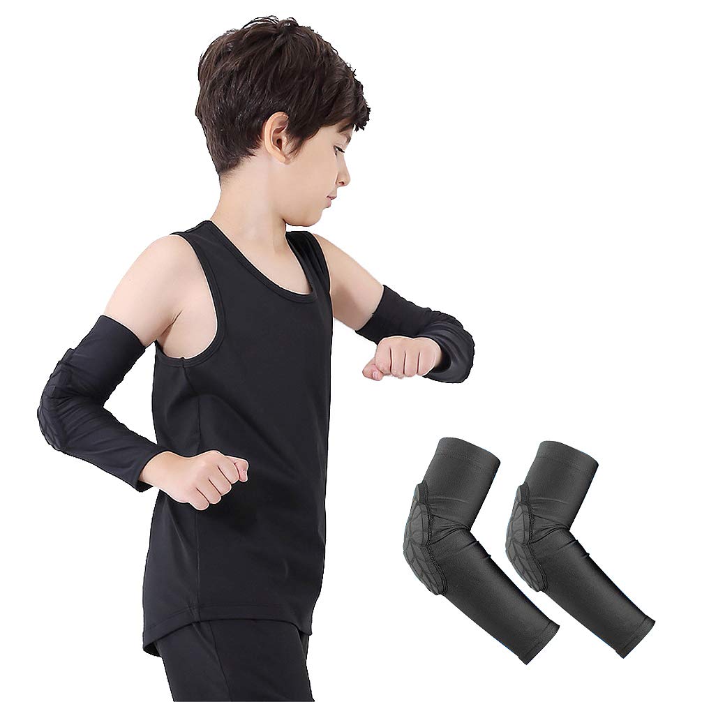Luwint Children Volleyball Arm Pads - Boys & Girls Compression Armour Protective Elbow Guard for Basketball
