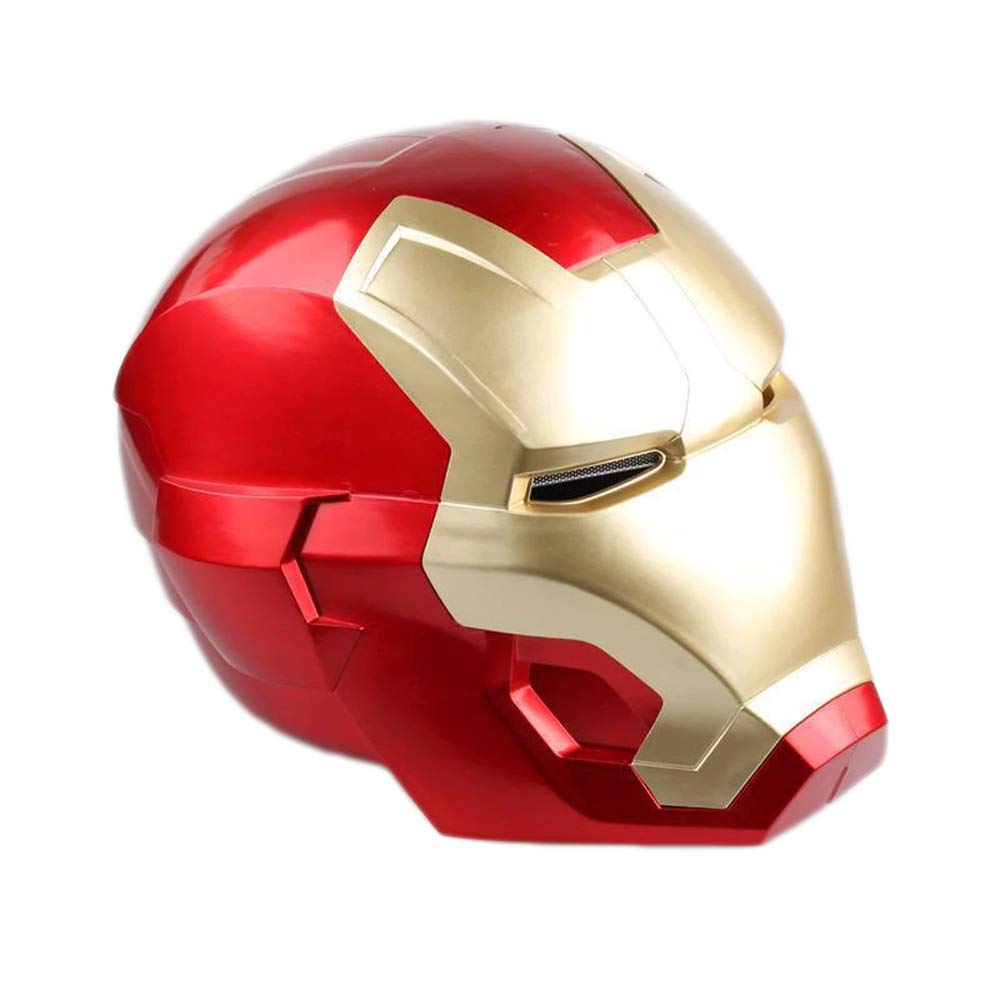 Iron Man Helmet Wearable LED Touch Sensing Open Close Face Plate for Kids
