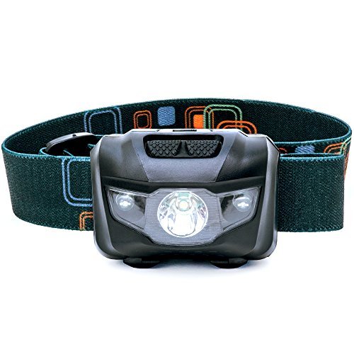 LED Headlamp Flashlight - Great for Camping, Hiking, Dog Walking, Kids, One of The Lightest (2.6 oz) White Cree Headlight