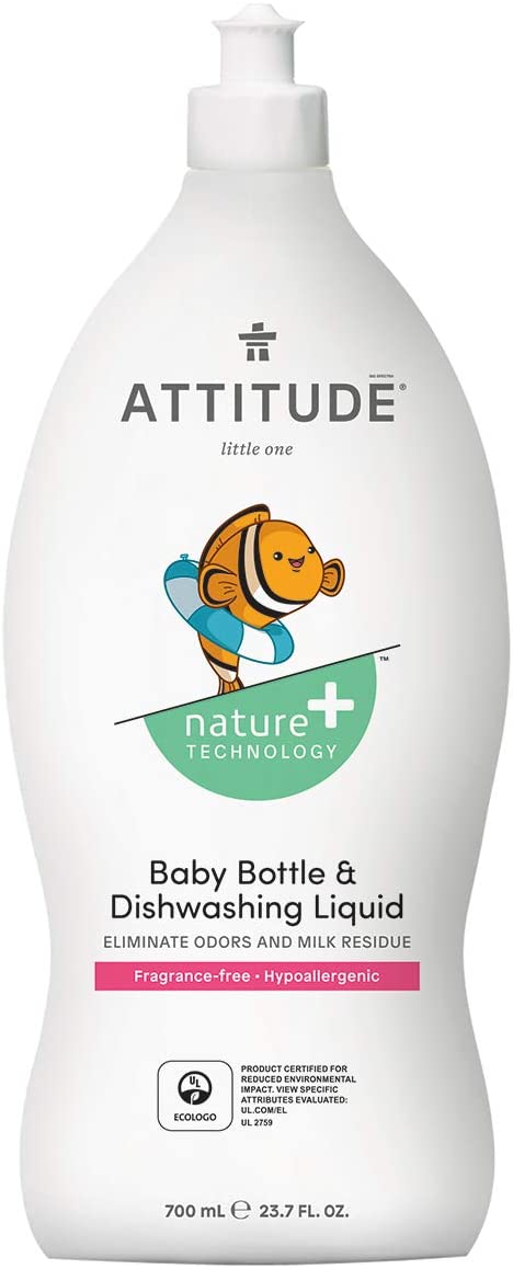 ATTITUDE, Baby Dish Soap, Non-toxic, ECOLOGO Certified