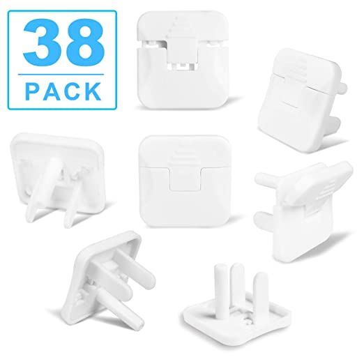Outlet Covers Babepai 38-Pack Clear Child Proof Electrical Protector Safety Improved Baby Safety Plug Covers