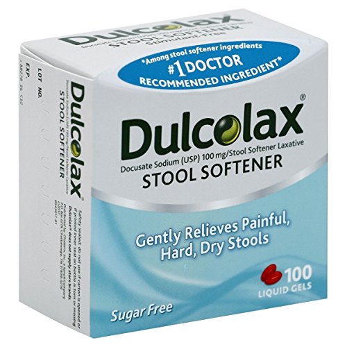 DulcoEase Stool Softener, Liquid Gels, 100 Count, Gentle, Stimulant Free-Laxative, Softens Stools for Relief from Constipation