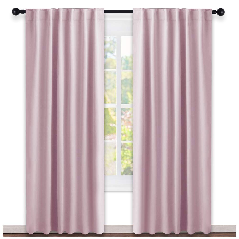 Blackout Curtain Panels for Girls Room Baby Pink