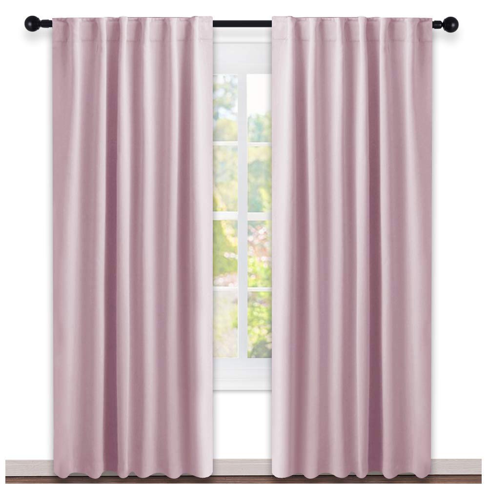 Blackout Curtain Panels for Girls Room Baby Pink