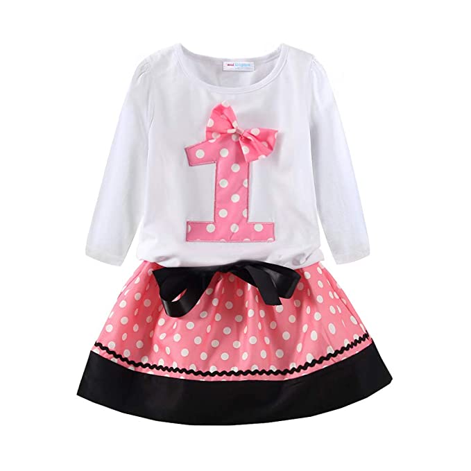 Mud Kingdom Little Girls Birthday Clothes Sets for Gifts