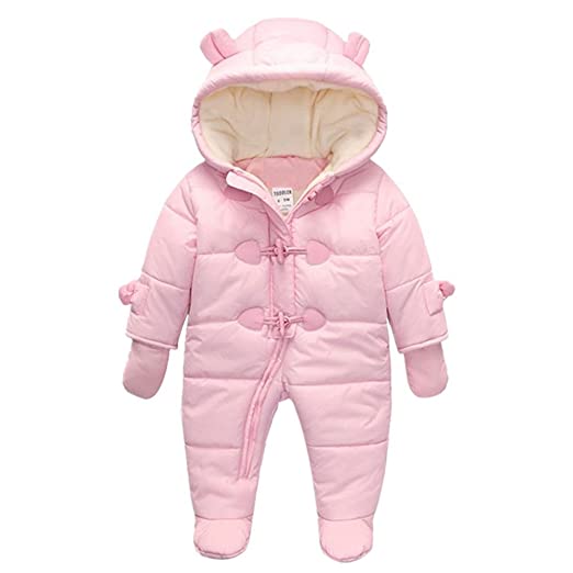 TeenMiro Baby Winter Clothes Newborn Fleece Bunting Infant Snowsuit Girl Boy Snow Wear Outwear Coats 0-24 Months