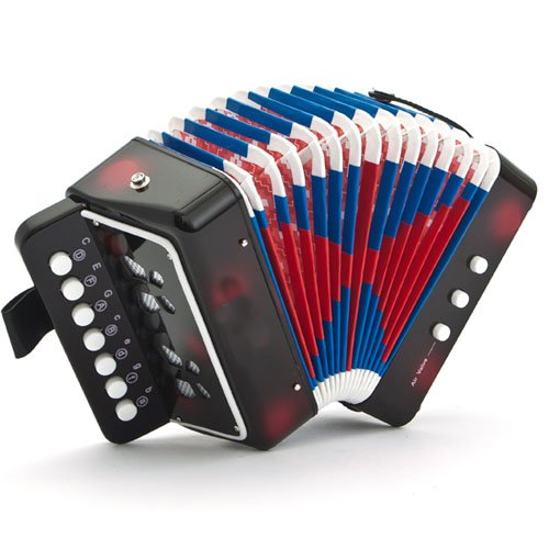 SKY Accordion Black Color 7 Button 2 Bass Kid Music Instrument High Quality Easy to Play
