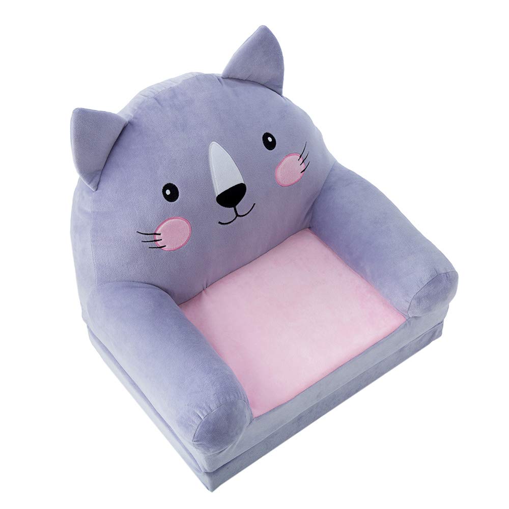 Baby Girl's 1st Chair - Soft, Safe and Supportive for Baby Girl - Fold-Out Option to Support Growing Baby