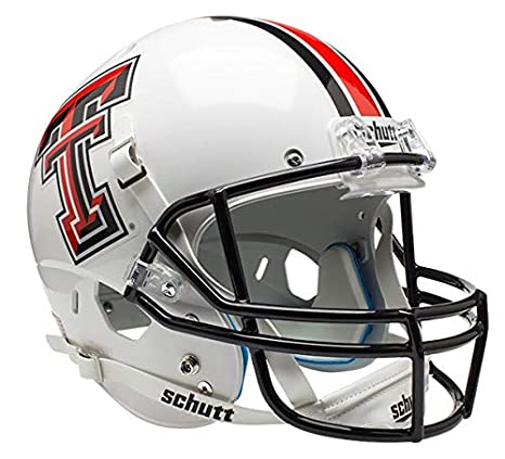 Schutt NCAA Texas Tech Red Raiders Replica XP Football Helmet, White Alt. 1