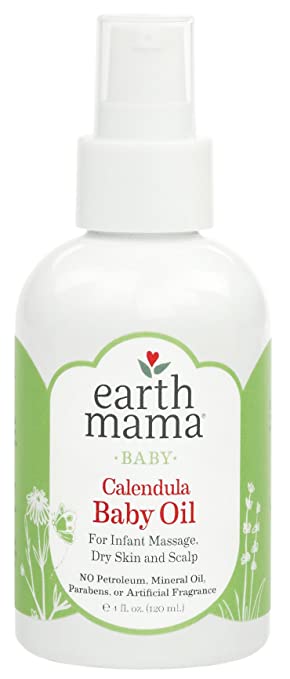 Earth Mama Calendula Baby Oil for Infant Massage 4-Fluid Ounce