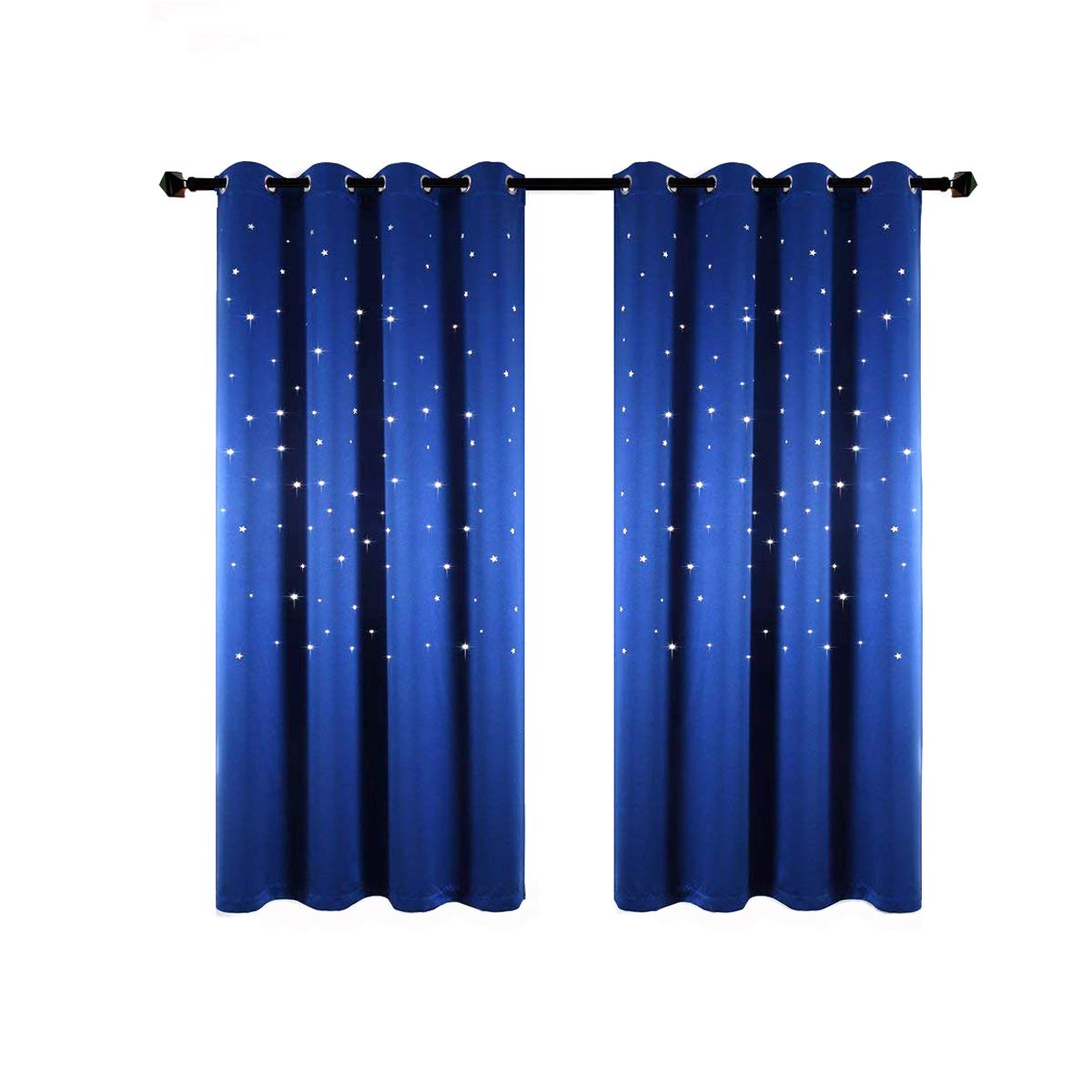 Anjee Romantic Starry Sky Space Curtains for Kids Room