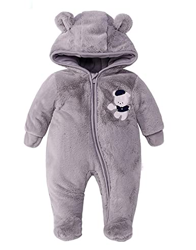 LJ Unisex-Baby Hoodie Fleece Pram Snowsuit