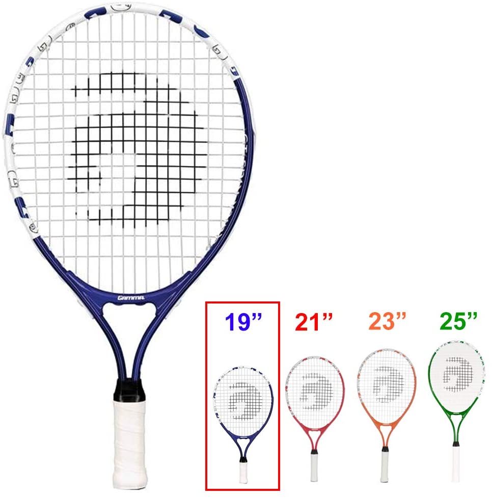 Gamma Sports Junior Tennis Racquet: Quick Kids 25 Inch Tennis Racket - Prestrung Youth Tennis Racquets for Boys and Girls