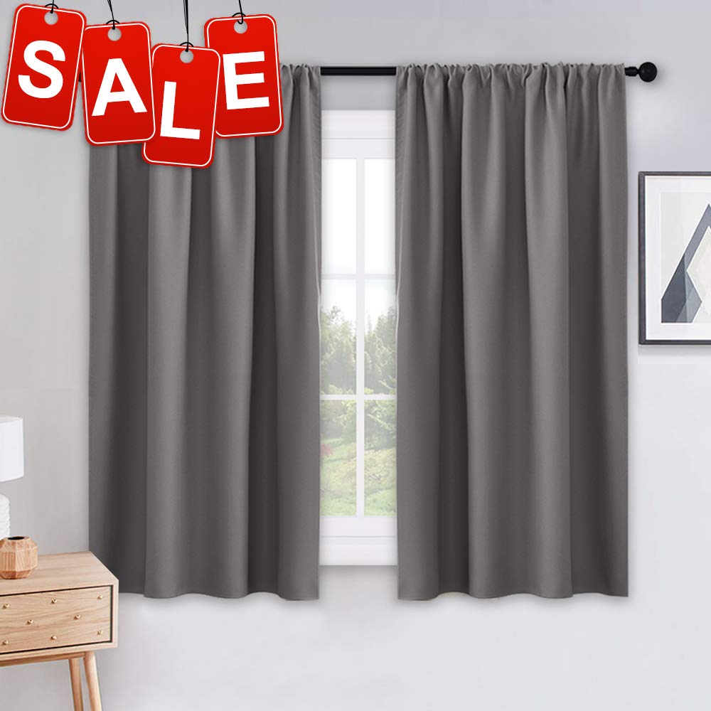 PONY DANCE Grey Blackout Curtains